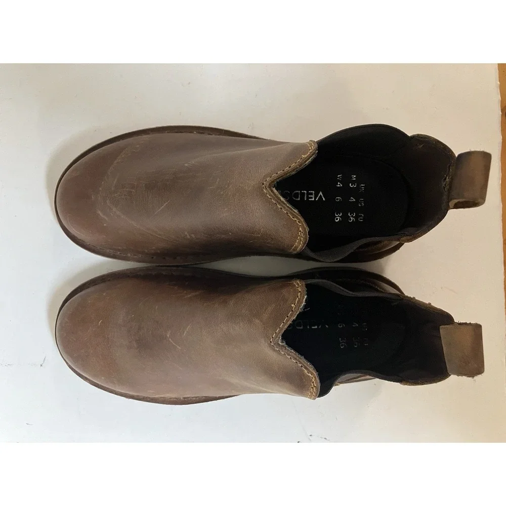 Veldskoen Woodstock (Brown Sole) Chelsea Pull‎ On Boot Shoe Unisex M 4 W 6 New